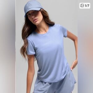 NWT, Alo All Day Short Sleeve Tee – Winter Frost (Medium), Retail $68